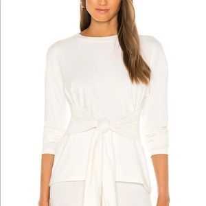 NWOT Revolve Mina Lisa White Tie Sweater